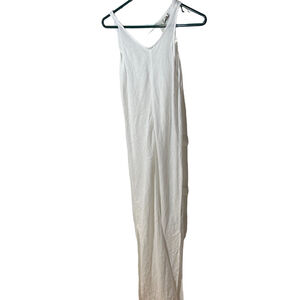 Joie linen blend white maxi dress with open back size XS